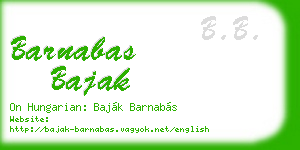barnabas bajak business card